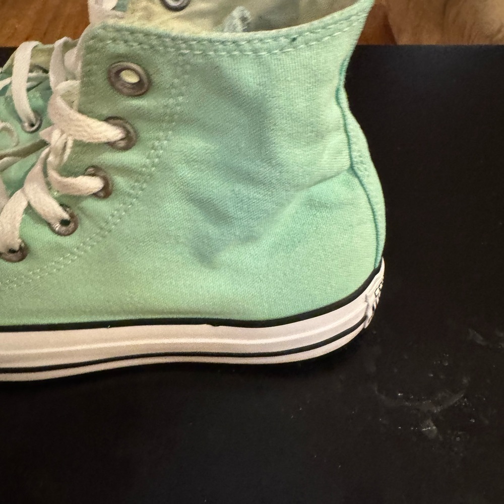 Women’s Size 7 Men’s Size 5 Mint Green Converse All Stars - Picture 3 of 11